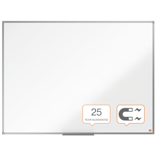 Pizarra NOBO Essence acero vitrificado 1200X900mm, blanco