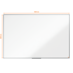 Pizarra NOBO Essence acero vitrificado 1800X1200mm, blanco