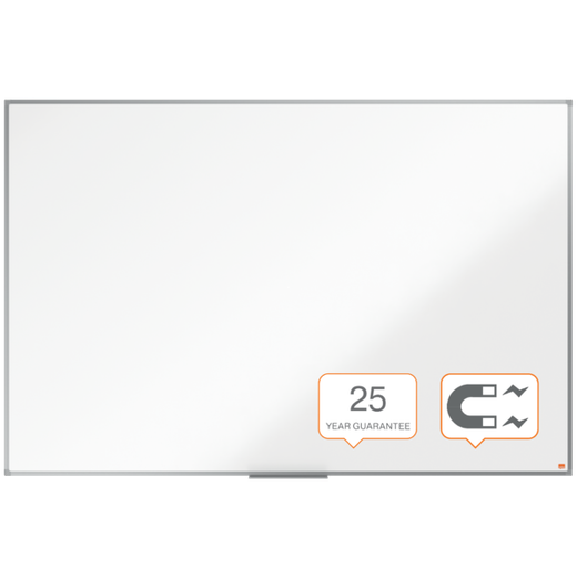 Pizarra NOBO Essence acero vitrificado 1800X1200mm, blanco