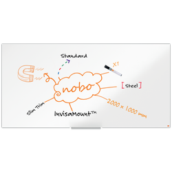 Pizarra NOBO Impression Pro acero lacado 2000x1000mm, blanco