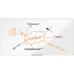 Pizarra NOBO Impression Pro acero lacado 2400x1200mm, blanco