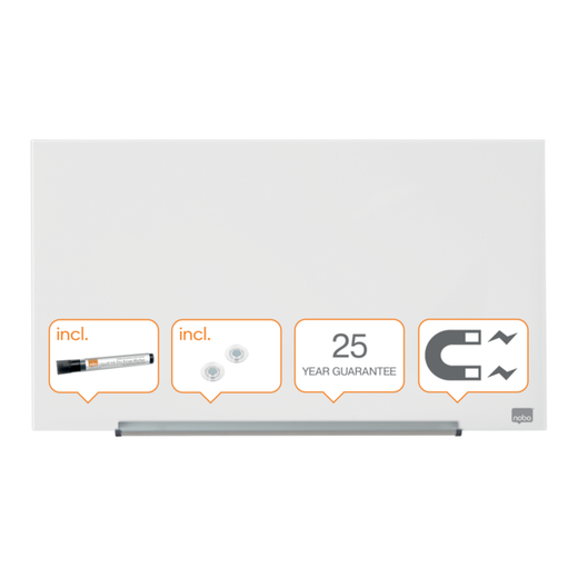 Pizarra NOBO Impression pro cristal 31" (677X381 mm), blanco brillante