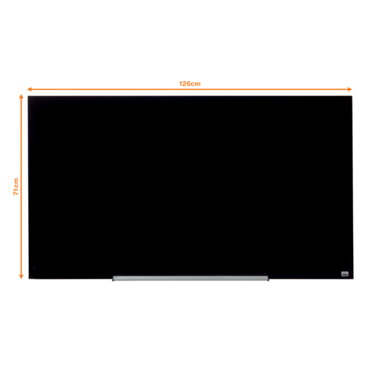 Pizarra NOBO Impression pro cristal 57" (1260X711 mm), negro