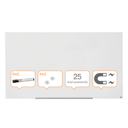 Pizarra NOBO Impression pro cristal 85" (1883X1059 mm), blanco brillante