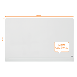 Pizarra NOBO Impression Pro cristal bordes redondeados 57" (1264X711 mm), blanco brillante