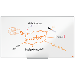 Pizarra NOBO Impression Pro de formato panorámico acero lacado de 55", 1220x690mm, blanco