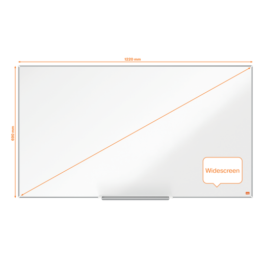 Pizarra NOBO Impression Pro de formato panorámico acero lacado de 55", 1220x690mm, blanco
