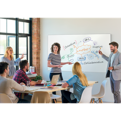 Pizarra NOBO Impression Pro de formato panorámico acero vitrificado de 55", 1220x690mm, blanco