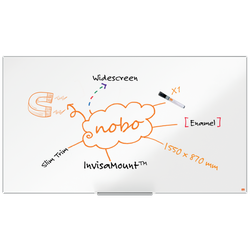 Pizarra NOBO Impression Pro de formato panorámico acero vitrificado de 70", 1550x870mm, blanco
