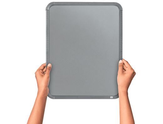 Pizarra nobo magnetica para el hogar acero marco slim plata 280x360 mm