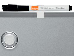 Pizarra nobo magnetica para el hogar acero marco slim plata 280x360 mm