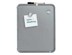 Pizarra nobo magnetica para el hogar acero marco slim plata 280x360 mm