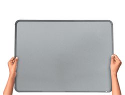 Pizarra nobo magnetica para el hogar acero marco slim plata 430x580 mm