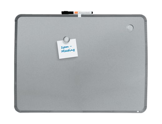 Pizarra nobo magnetica para el hogar acero marco slim plata 430x580 mm