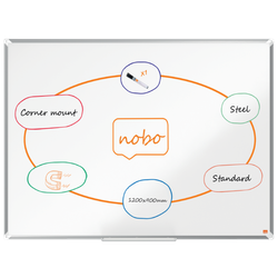 Pizarra NOBO Premium Plus acero lacado 1200x900mm, blanco