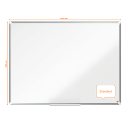 Pizarra NOBO Premium Plus acero lacado 1200x900mm, blanco