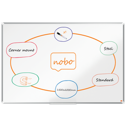Pizarra NOBO Premium Plus acero lacado 1500x1000mm, blanco