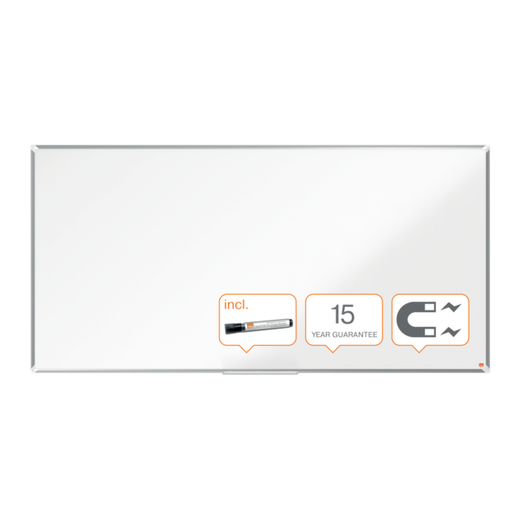 Pizarra NOBO Premium Plus acero lacado 2000x1000mm, blanco