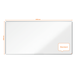 Pizarra NOBO Premium Plus acero lacado 2400x1200mm, blanco