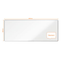 Pizarra NOBO Premium Plus acero lacado 3000x1200mm, blanco