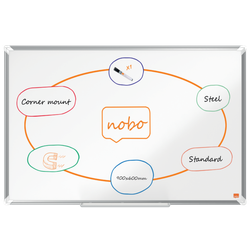 Pizarra NOBO Premium Plus acero lacado 900x600mm, blanco