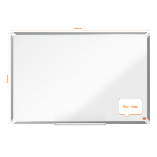 Pizarra NOBO Premium Plus acero lacado 900x600mm, blanco