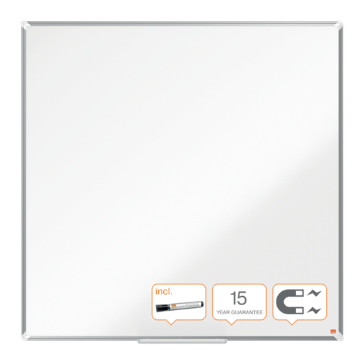 Pizarra NOBO Premium Plus acero lacado1200x1200mm, blanco