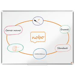 Pizarra NOBO Premium Plus acero vitrificado 1200x900mm, blanco