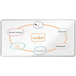 Pizarra NOBO Premium Plus acero vitrificado 1800x900mm, blanco