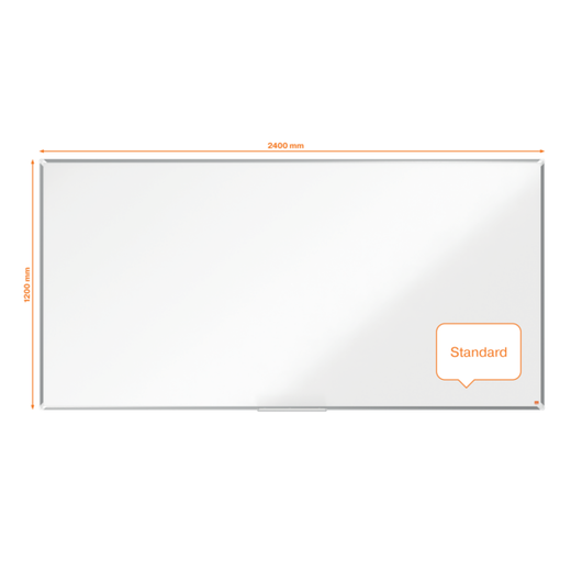 Pizarra NOBO Premium Plus acero vitrificado 2400x1200mm, blanco