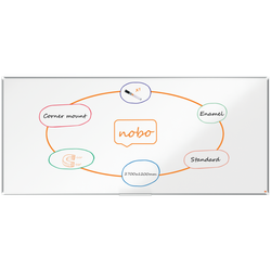 Pizarra NOBO Premium Plus acero vitrificado 2700x1200mm, blanco