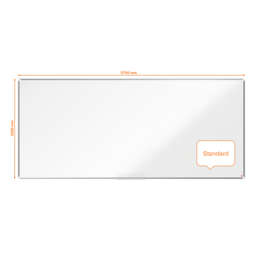 Pizarra NOBO Premium Plus acero vitrificado 2700x1200mm, blanco