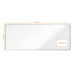 Pizarra NOBO Premium Plus acero vitrificado 3000x1200mm, blanco