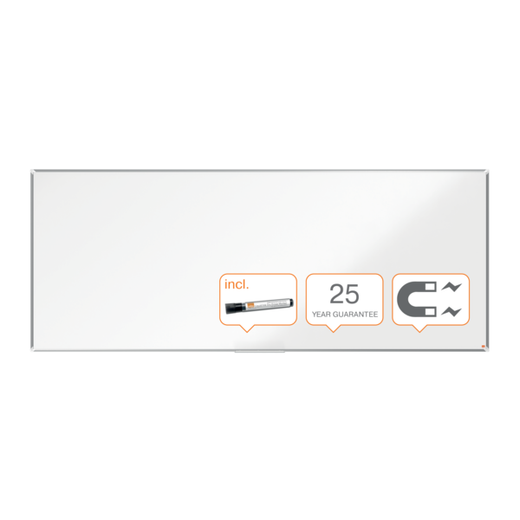 Pizarra NOBO Premium Plus acero vitrificado 3000x1200mm, blanco