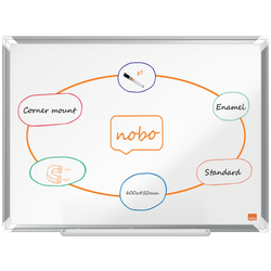 Pizarra NOBO Premium Plus acero vitrificado 600x450 mm, blanco