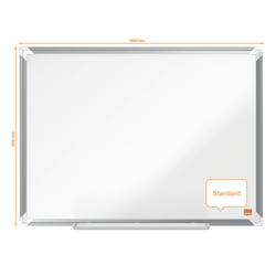 Pizarra NOBO Premium Plus acero vitrificado 600x450 mm, blanco