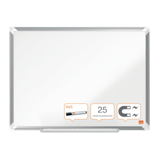 Pizarra NOBO Premium Plus acero vitrificado 600x450 mm, blanco