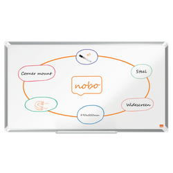 Pizarra NOBO Premium Plus de formato panorámico acero lacado de 40", 890x500mm, blanco