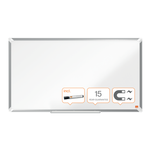Pizarra NOBO Premium Plus de formato panorámico acero lacado de 40", 890x500mm, blanco