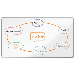 Pizarra NOBO Premium Plus de formato panorámico acero lacado de 70", 1550x870mm, blanco
