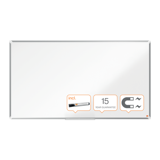 Pizarra NOBO Premium Plus de formato panorámico acero lacado de 70", 1550x870mm, blanco