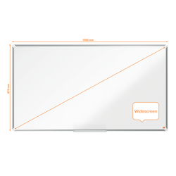 Pizarra NOBO Premium Plus de formato panorámico acero lacado de 70", 1550x870mm, blanco