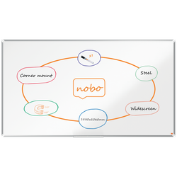 Pizarra NOBO Premium Plus de formato panorámico acero lacado de 85", 1880x1060mm, blanco