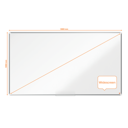 Pizarra NOBO Premium Plus de formato panorámico acero lacado de 85", 1880x1060mm, blanco