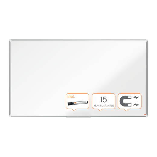 Pizarra NOBO Premium Plus de formato panorámico acero lacado de 85", 1880x1060mm, blanco