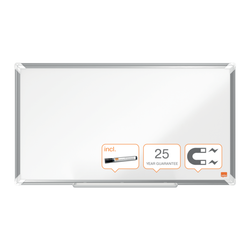 Pizarra NOBO Premium Plus de formato panorámico acero vitrificado de 32", 710x400mm, blanco