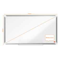 Pizarra NOBO Premium Plus de formato panorámico acero vitrificado de 32", 710x400mm, blanco