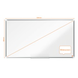 Pizarra NOBO Premium Plus de formato panorámico acero vitrificado de 55", 1220x690mm, blanco