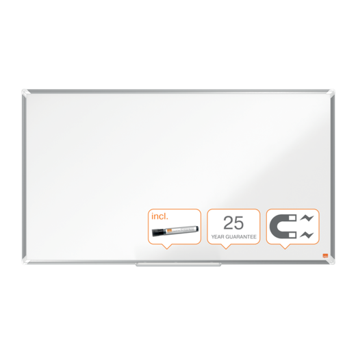 Pizarra NOBO Premium Plus de formato panorámico acero vitrificado de 55", 1220x690mm, blanco