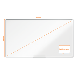 Pizarra NOBO Premium Plus de formato panorámico acero vitrificado de 85", 1880x1060mm, blanco
